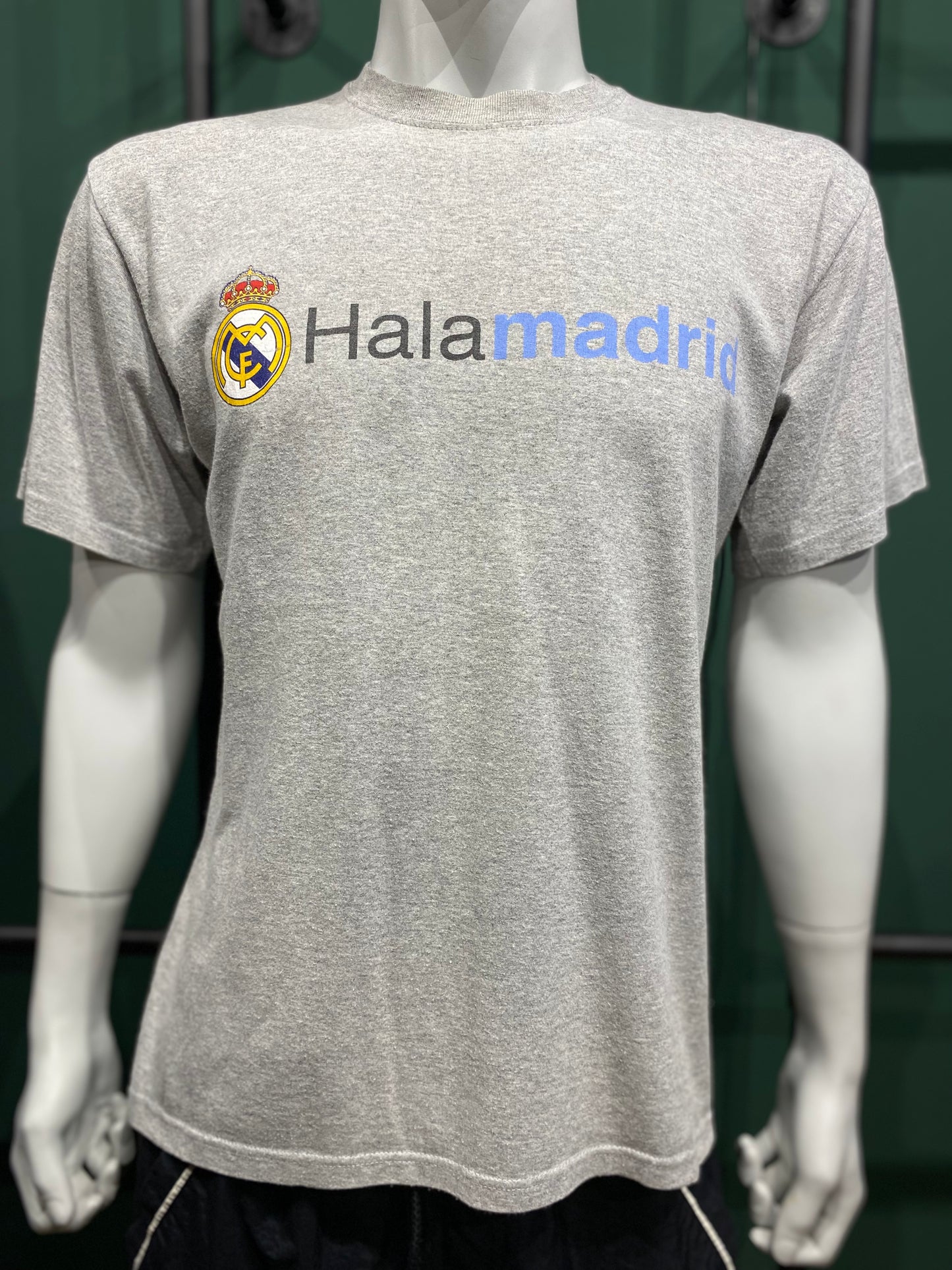 Vintage Real Madrid T-Shirt Grau Real Madrid Aufdruck