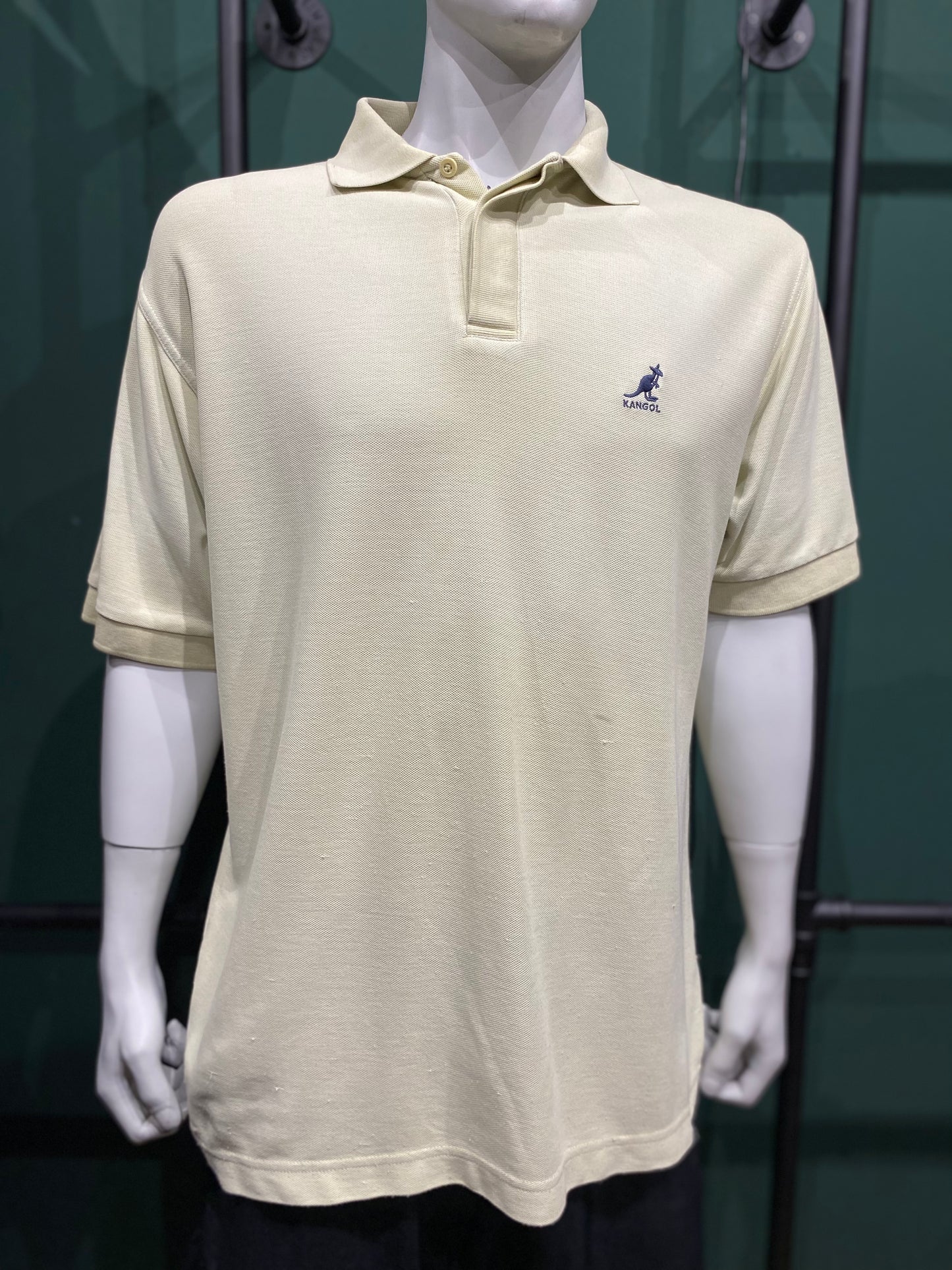 Vintage Kangol Polo-Shirt M Gelb