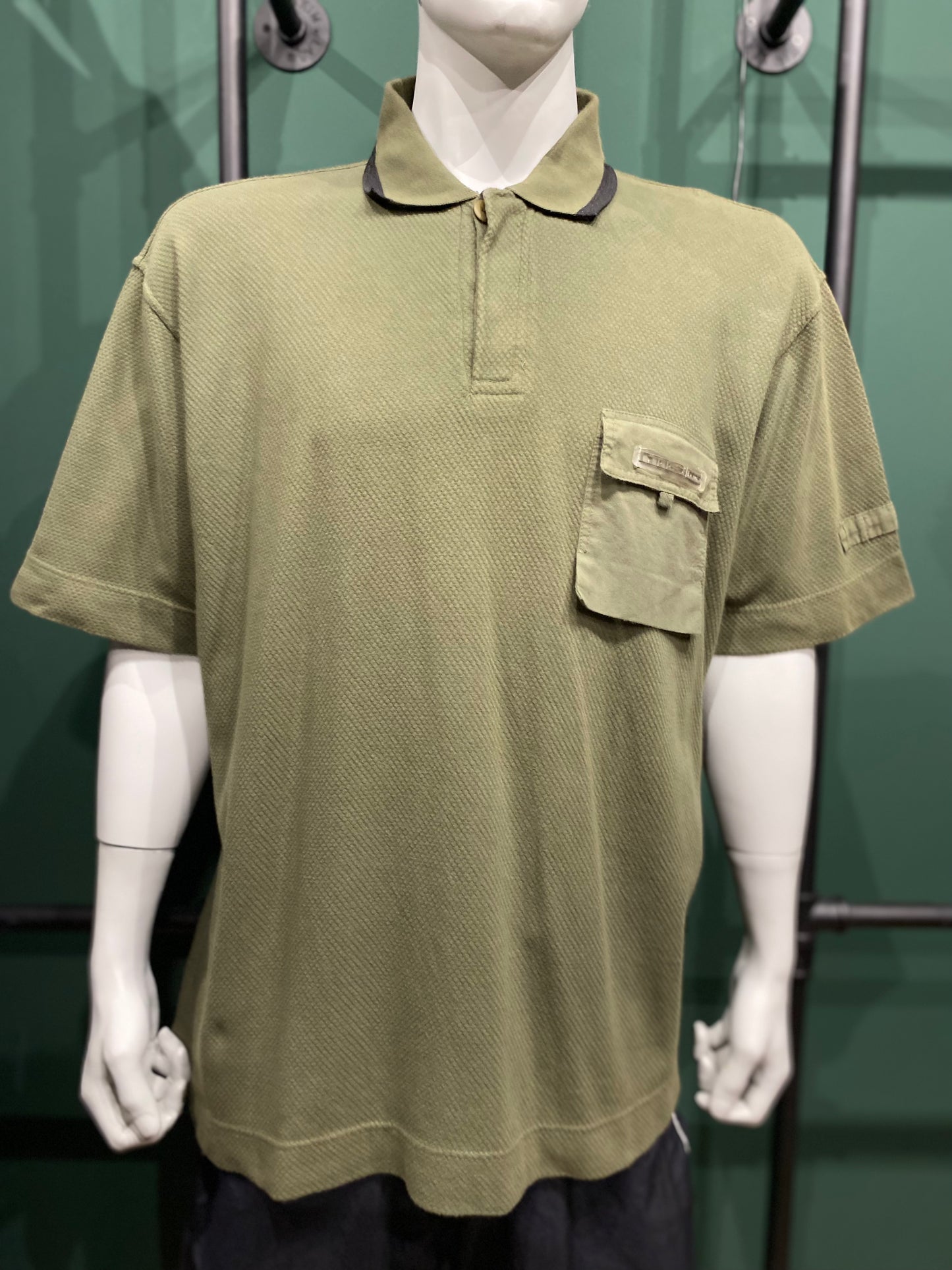 Vintage Henry I. Siegel Polohemd L Olivegrün