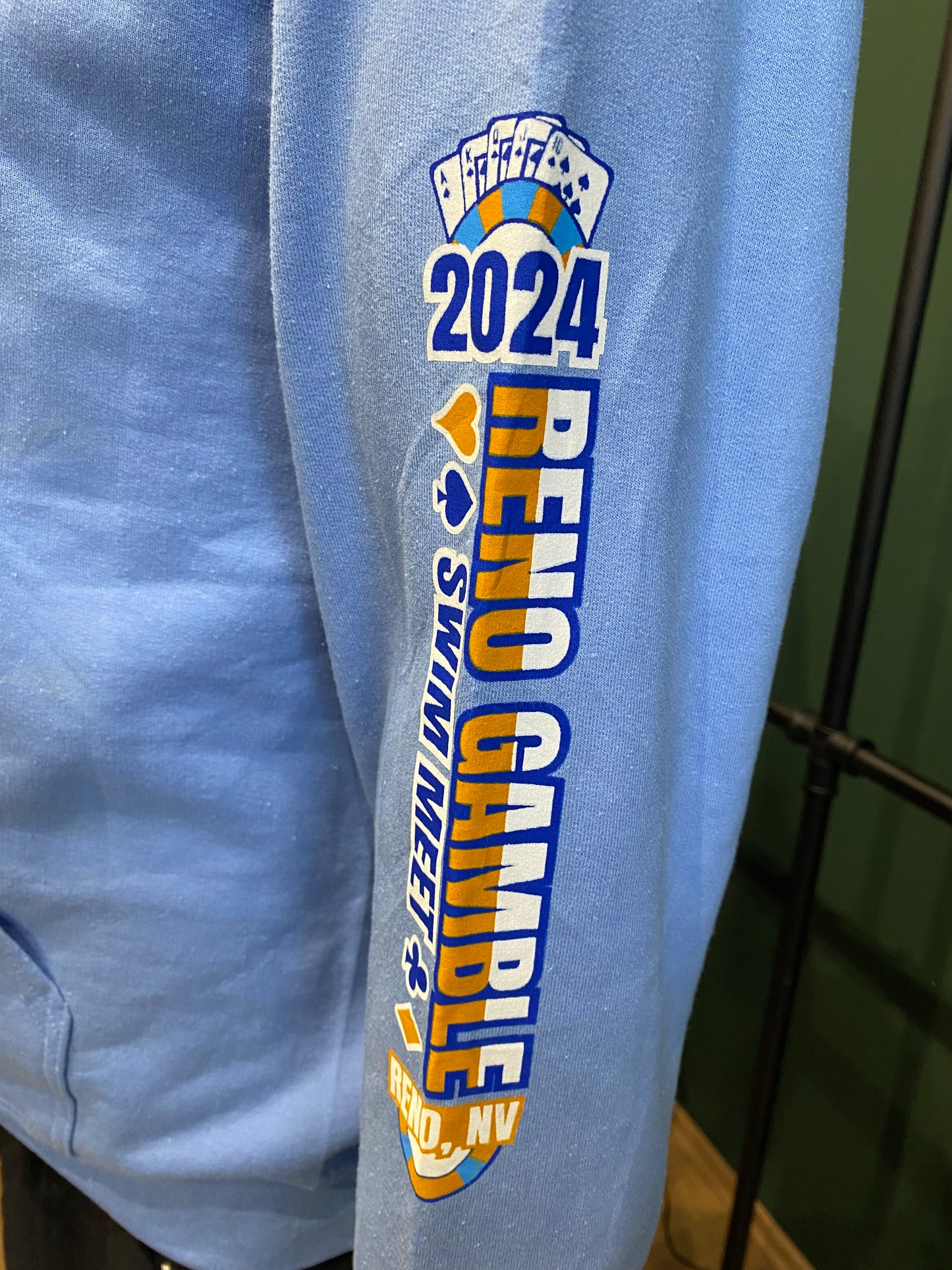 Vintage Gildan Hoodie M Hellblau