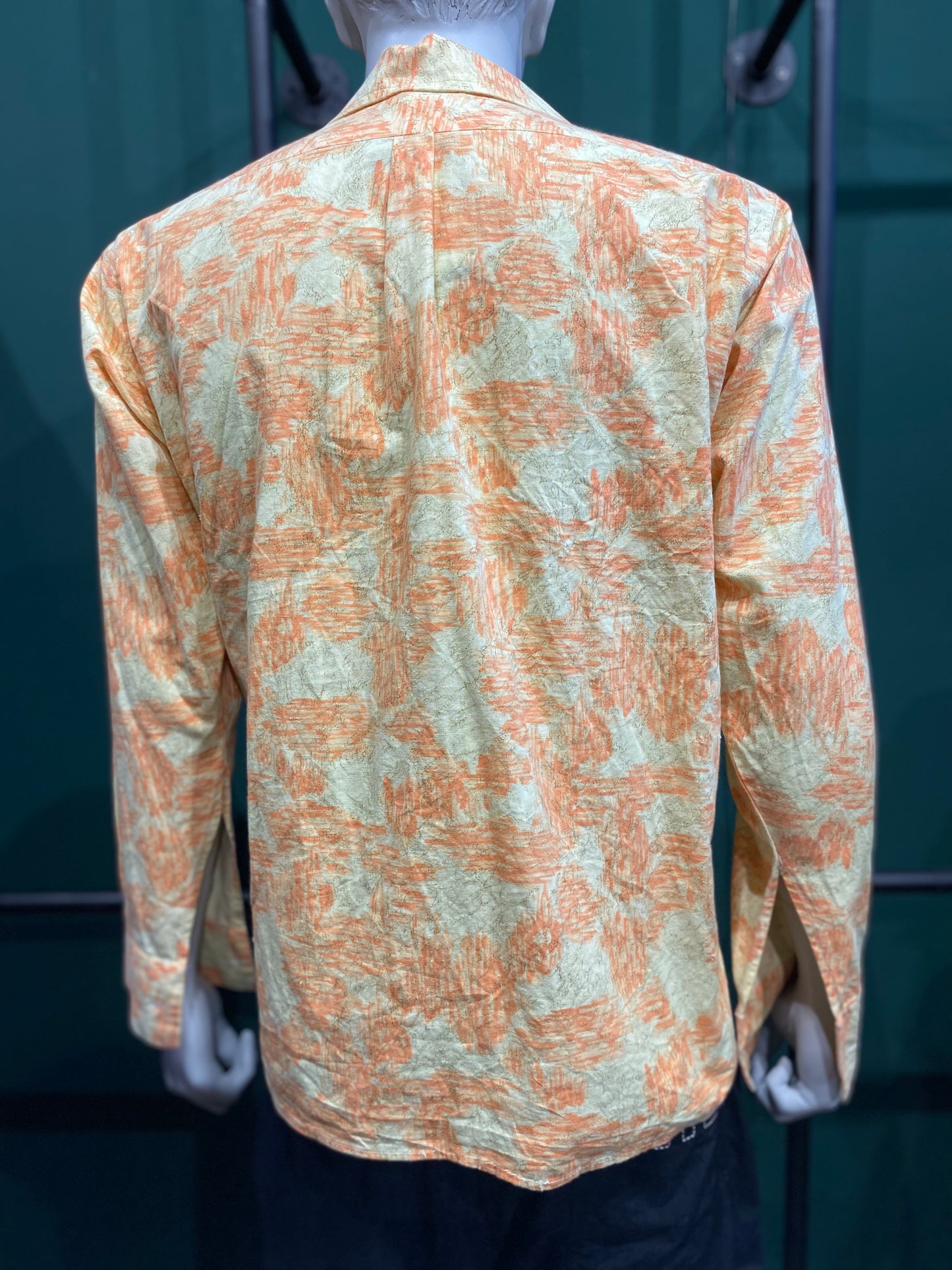 Vintage Playboy Hemd Langärmlig Gelb, Orange