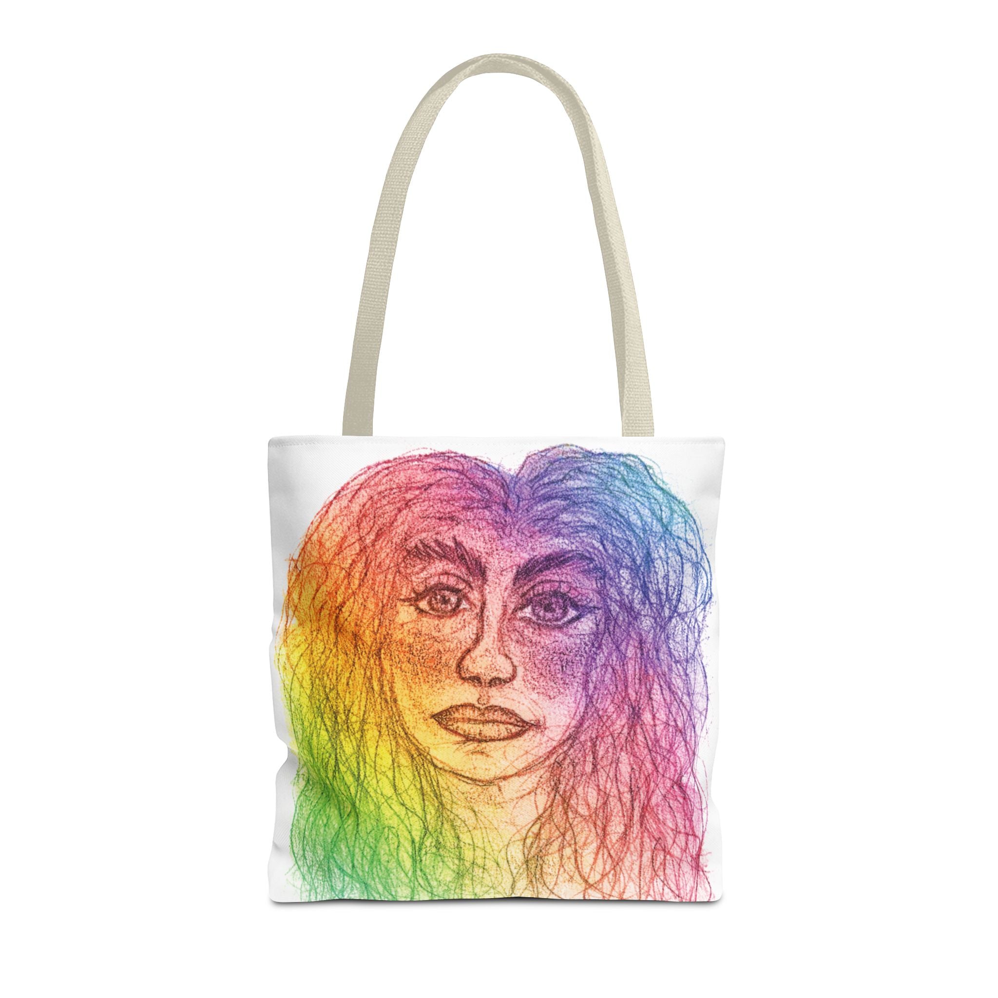 PisOph Tote Bag - handgezeichnete Kunst auf Stoff