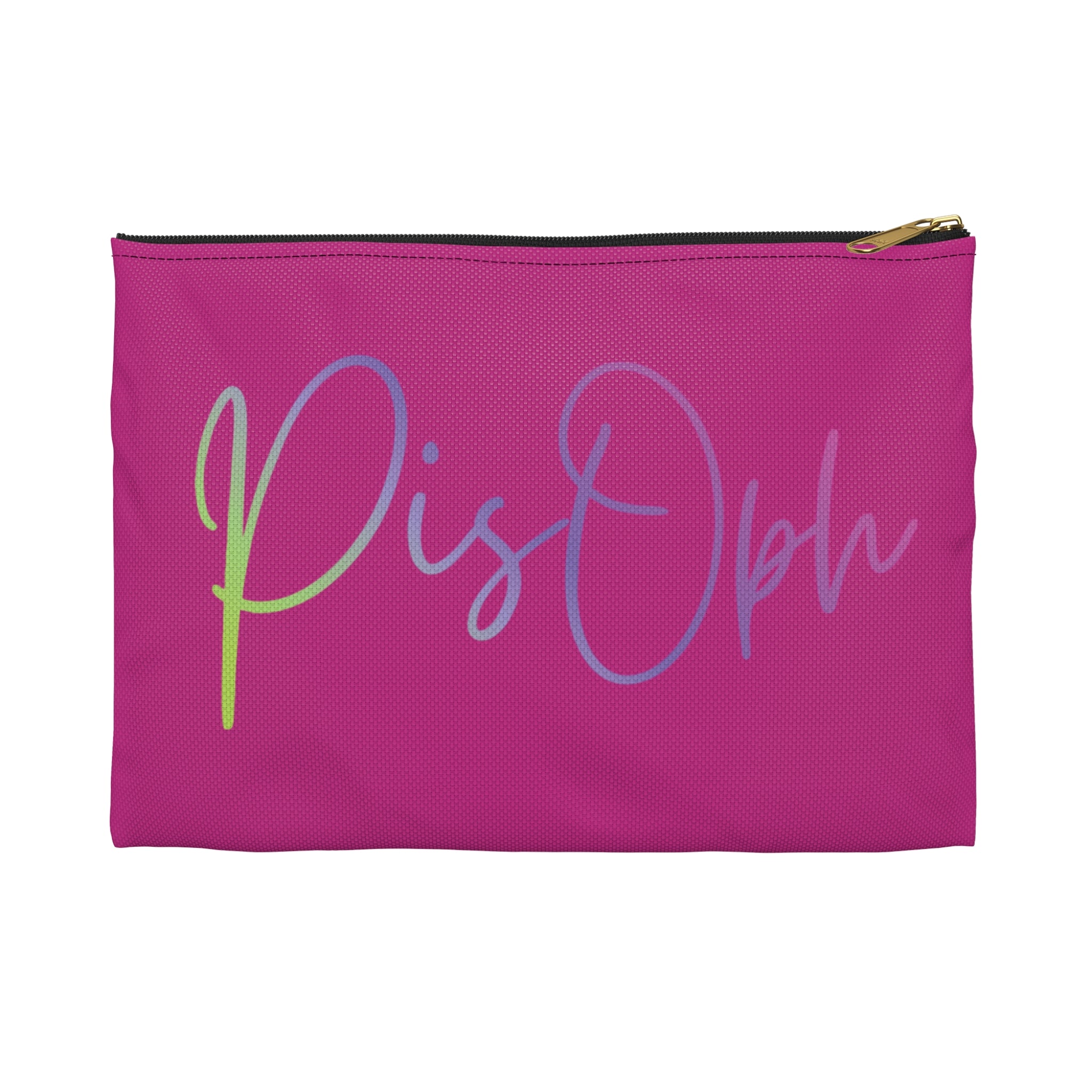 Rainbow Afro Woman Accessory Pouch — 'PisOph' Cosmetic & Makeup Bag