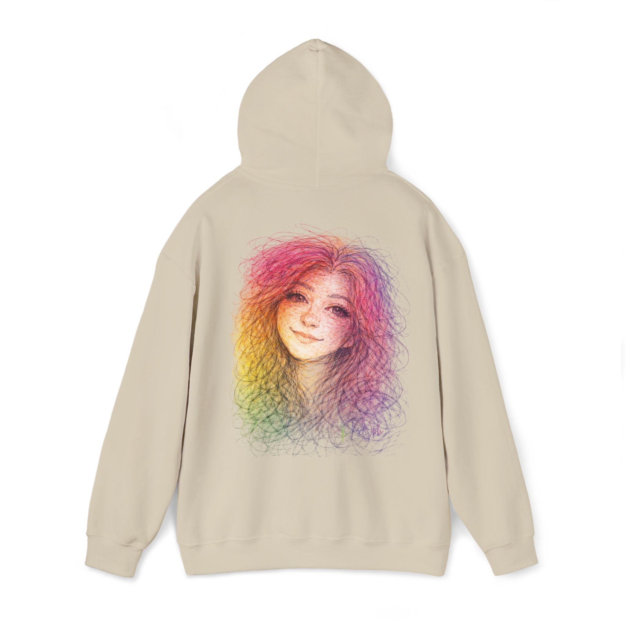 PisOph Unisex Heavy Blend - Handgezeichnetes Portrait als tragbare Kunst