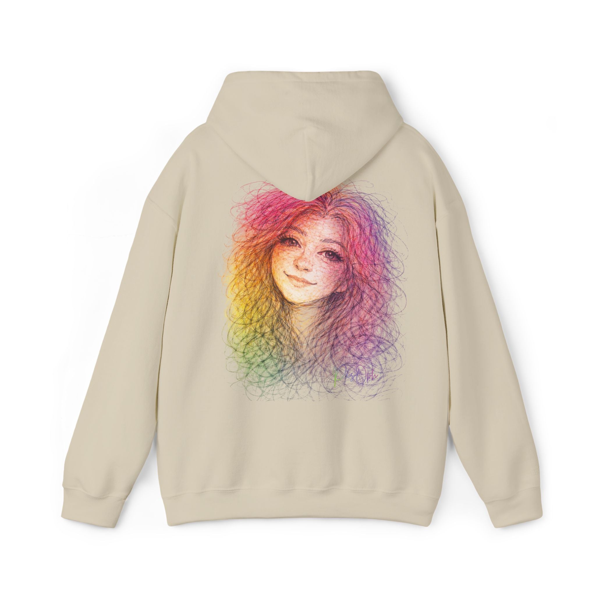 PisOph Unisex Heavy Blend - Handgezeichnetes Portrait als tragbare Kunst