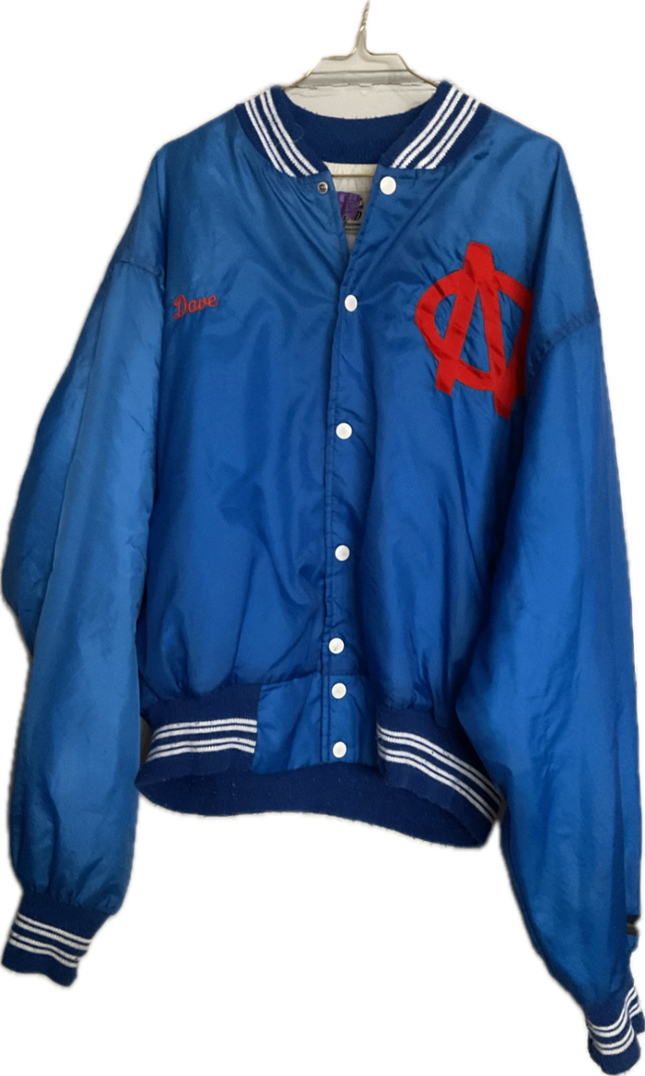 Vintage Coaches Jacket- 80s US-made, seltene College Farbkombination  + Name - Stickerei. Echte Teamwear - kein Fast Fashion 