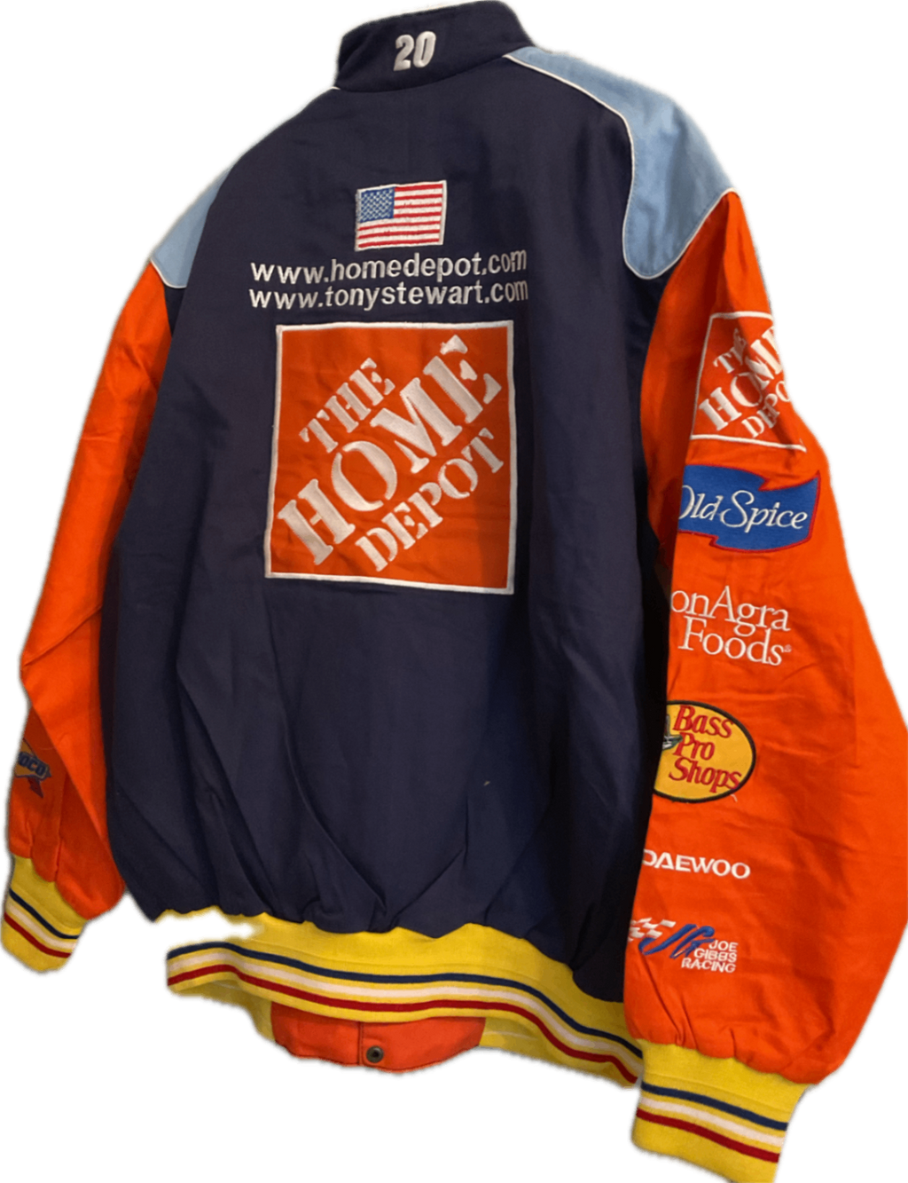 JH Design NASCAR - Tony Stewart #20 aufwändig bestickt, seltenes Multi Color Modell, hochwertige US Produktion, Sammlerstück in top Zustand