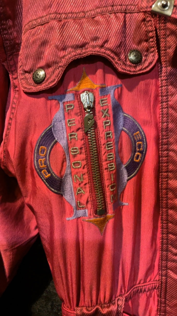 Vintage Reusch Skioverall 80s, selten, hochwertig und außergewöhnlich gut erhalten. Starke Details, top Zustand. Ikonische Farbe.