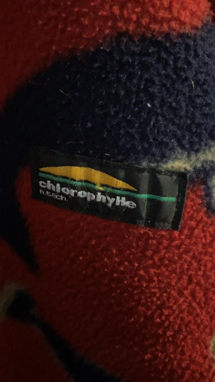 90er Crazy Fleece Jacke - Ski&Outdoor Style - Statement Piece 