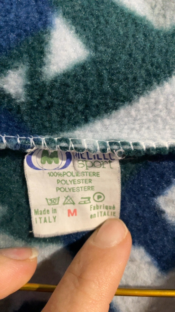 90s Fleece Zipjacke - Original 90s Ski & Outdoor Style - Made in Italy 