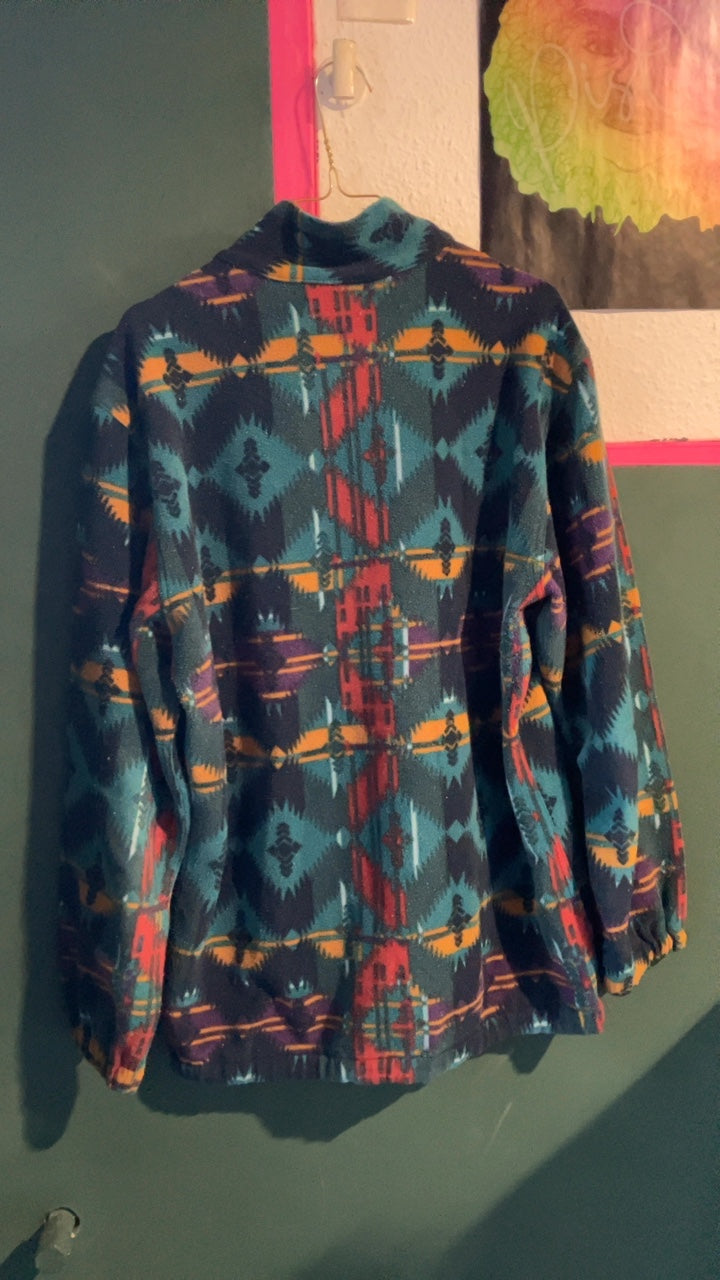 Vintage 90s Fleece - Statement Piece - Cozy, auffällig & einzigartig - perfekt für Ski, Après Ski 