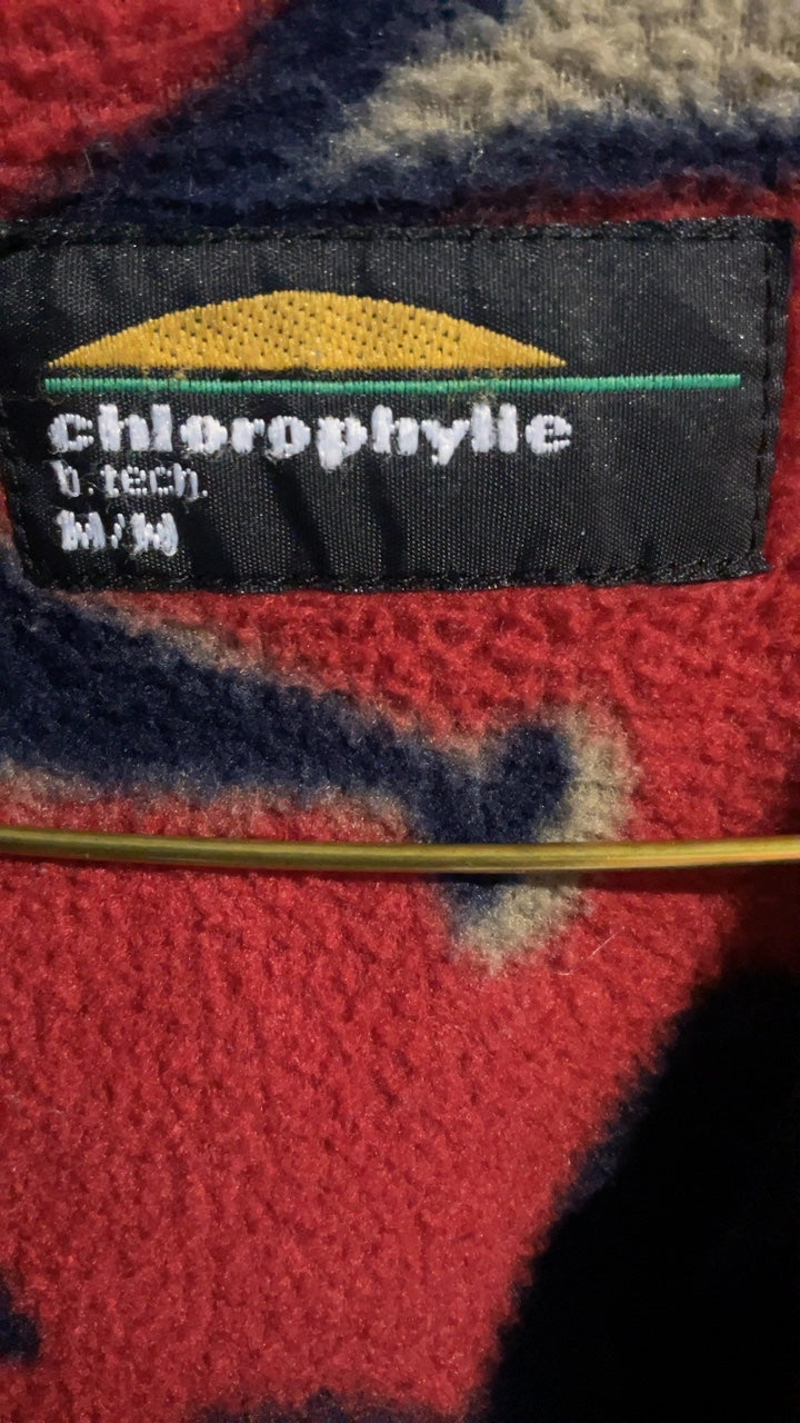 90er Crazy Fleece Jacke - Ski&Outdoor Style - Statement Piece 