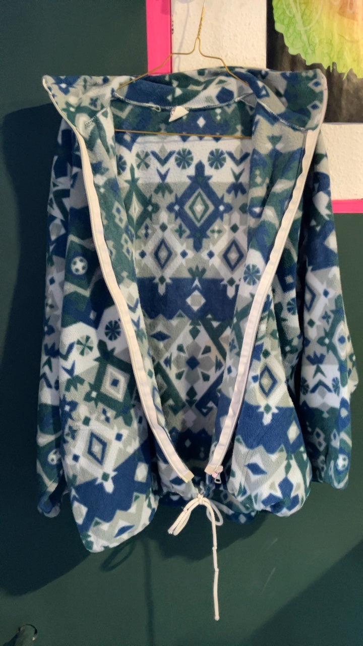90s Fleece Zipjacke - Original 90s Ski & Outdoor Style - Made in Italy 