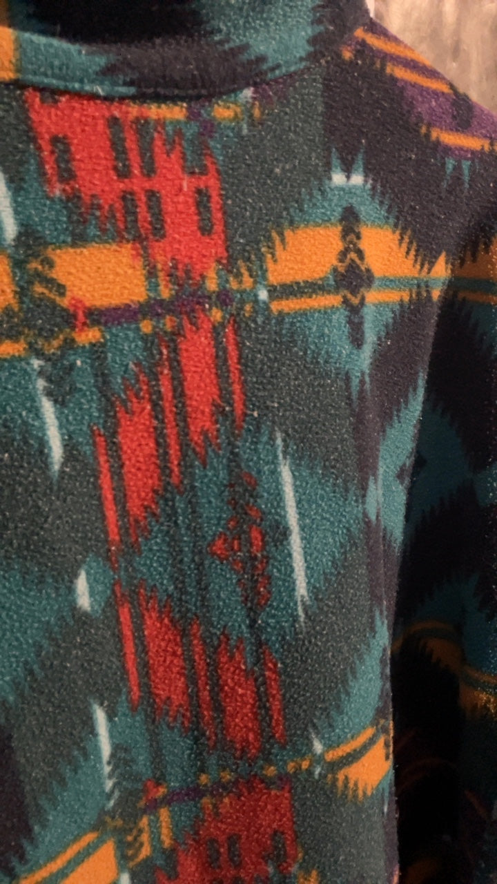 Vintage 90s Fleece - Statement Piece - Cozy, auffällig & einzigartig - perfekt für Ski, Après Ski 