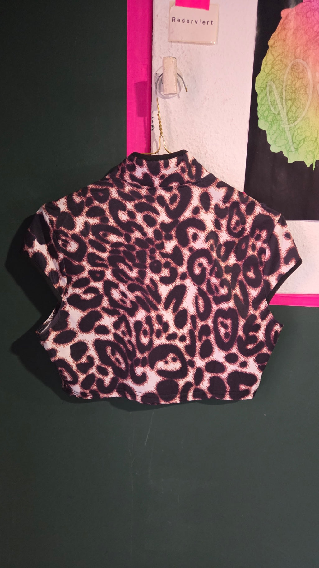 Y2K Top L Mit Leopard Muster