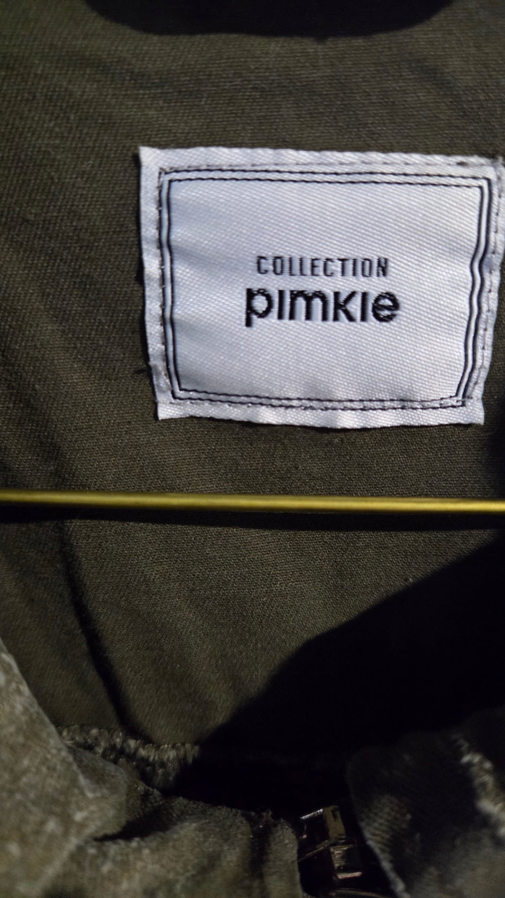 Y2K Army Jacke mit Stickerei und Nieten 