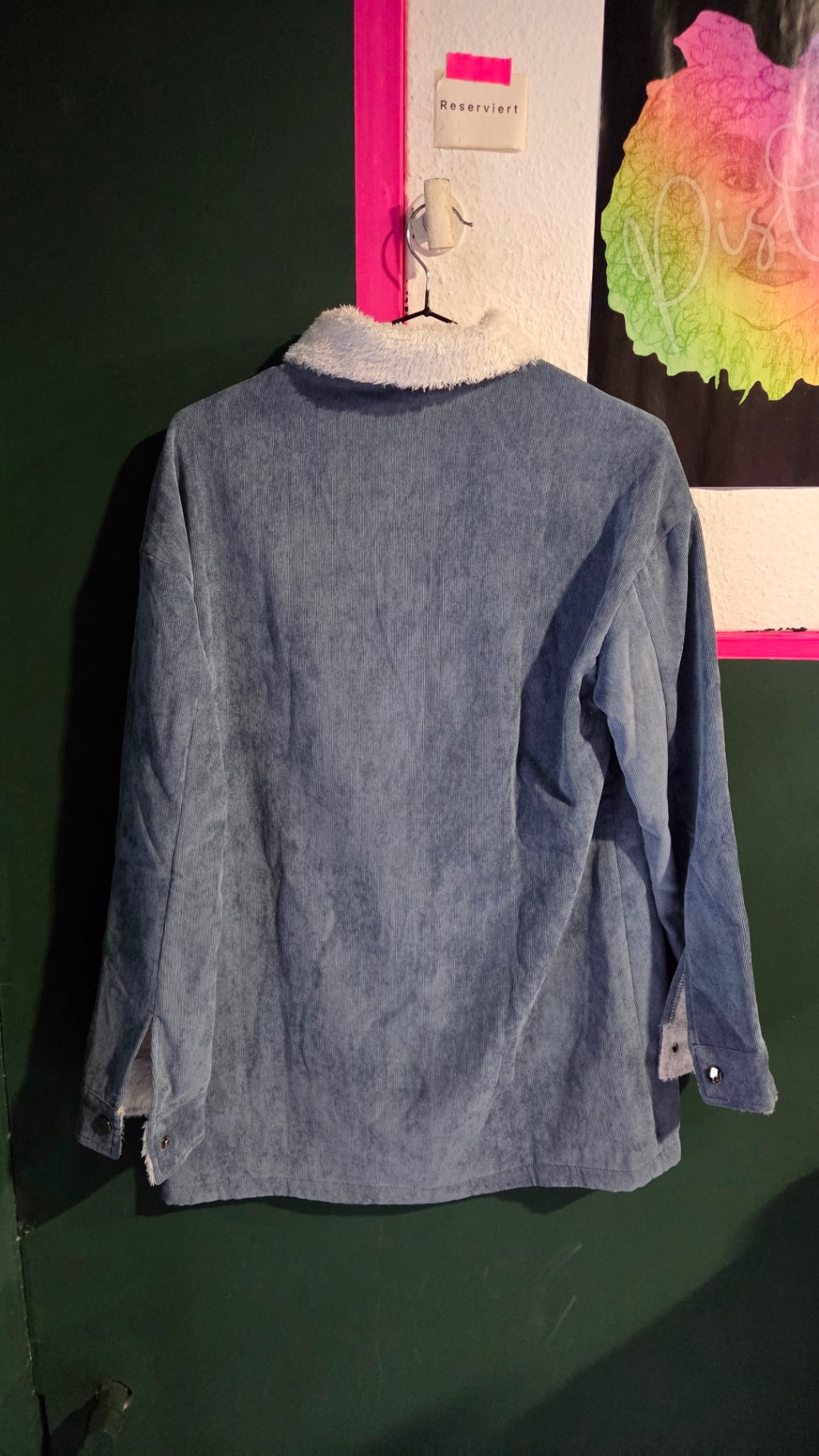 Y2K Cordjacke mit Teddykragen 