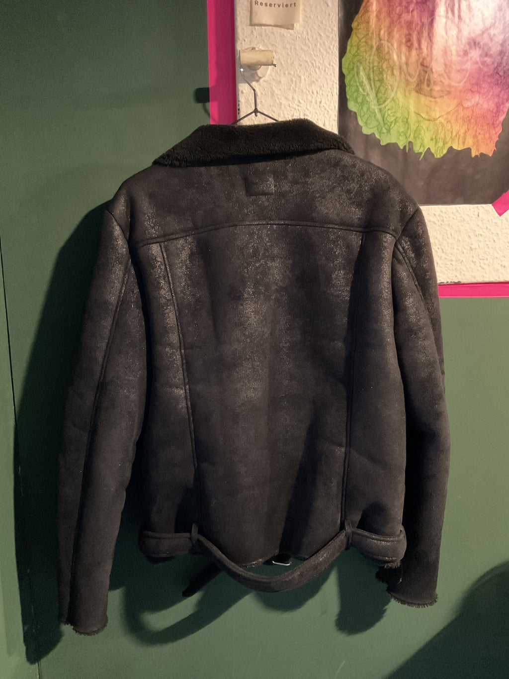 Y2K Aviator Jacke mit Teddyfutter 