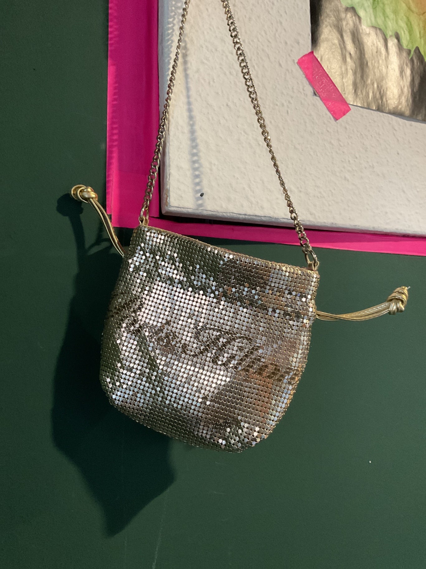 Vintage Paris Hilton Y2K Metall-Mesh Tasche 