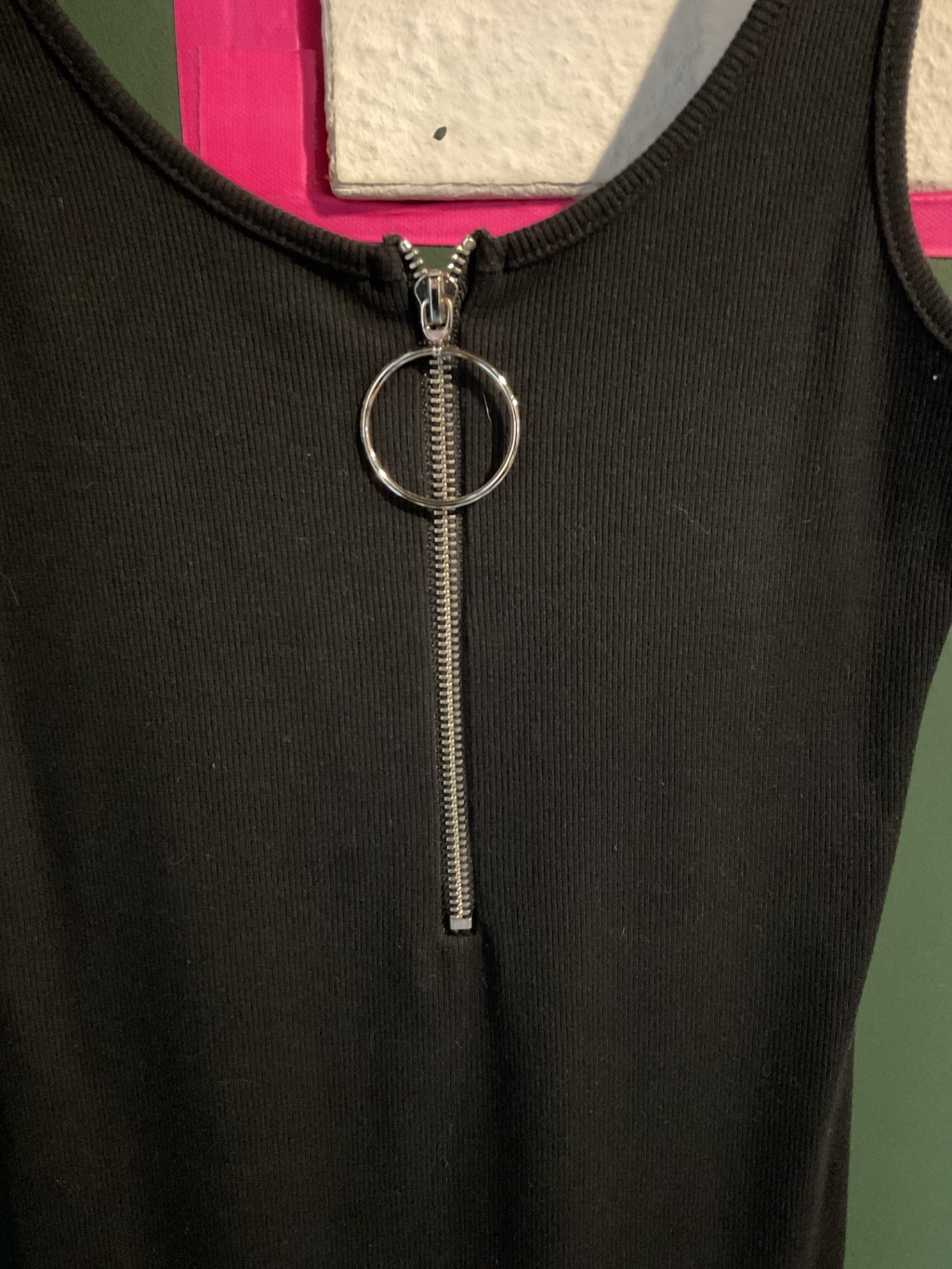 Y2K Strechkleid mit Ring-Zipper