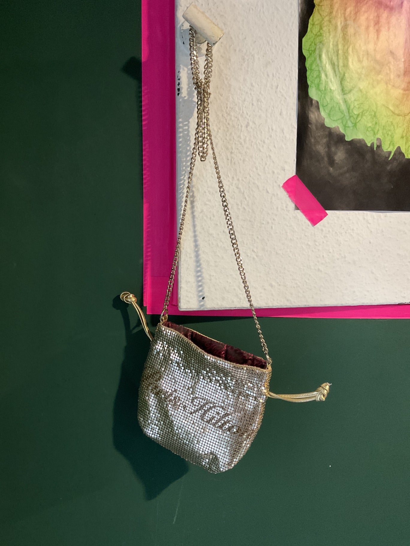 Vintage Paris Hilton Y2K Metall-Mesh Tasche 