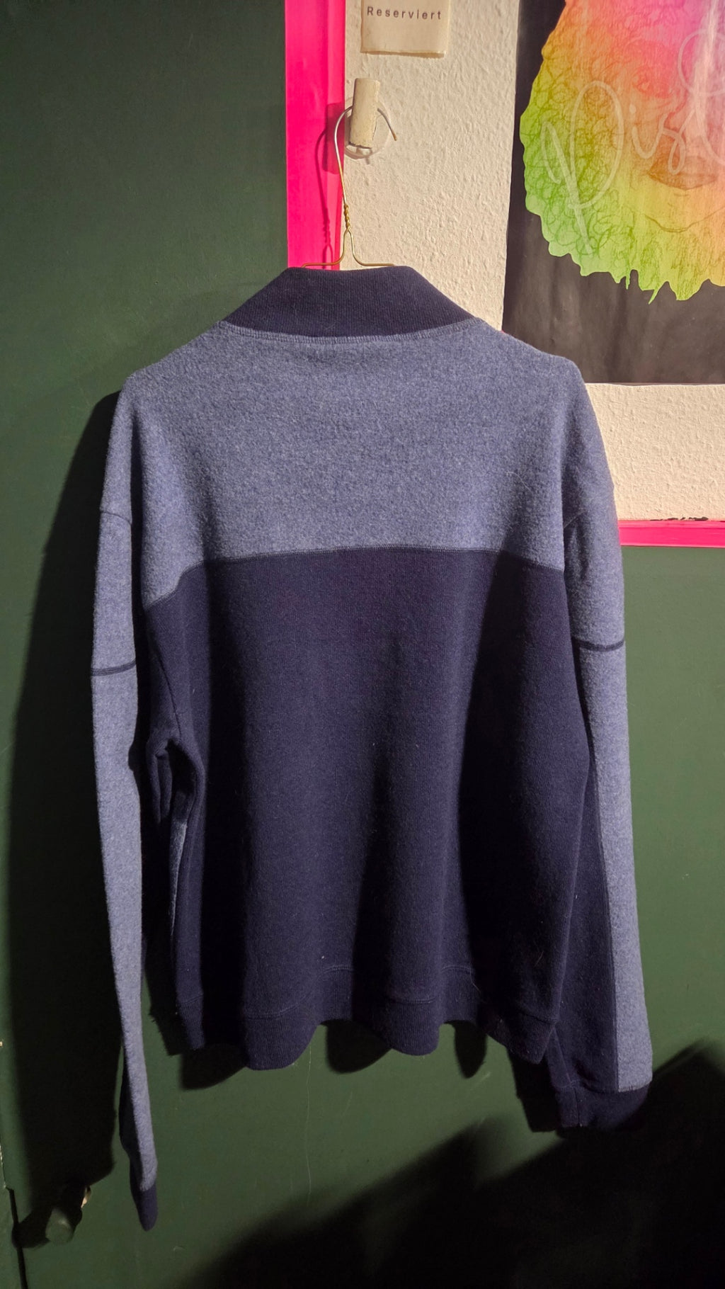 Bask Fleecepullover L Blau und Grau