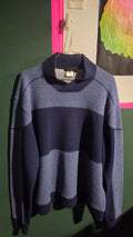 Bask Fleecepullover L Blau und Grau