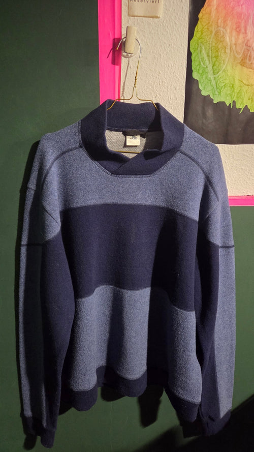 Bask Fleecepullover L Blau und Grau
