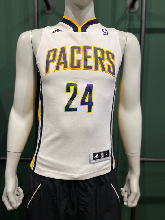Vintage Adidas NBA Pacers M Weiß, Gelb M