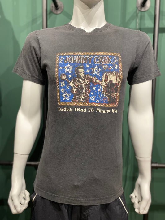 Vintage Canvas T-Shirt S Schwarz Johnny Cask Dogfish Head Brewery Limitierte Ausgabe