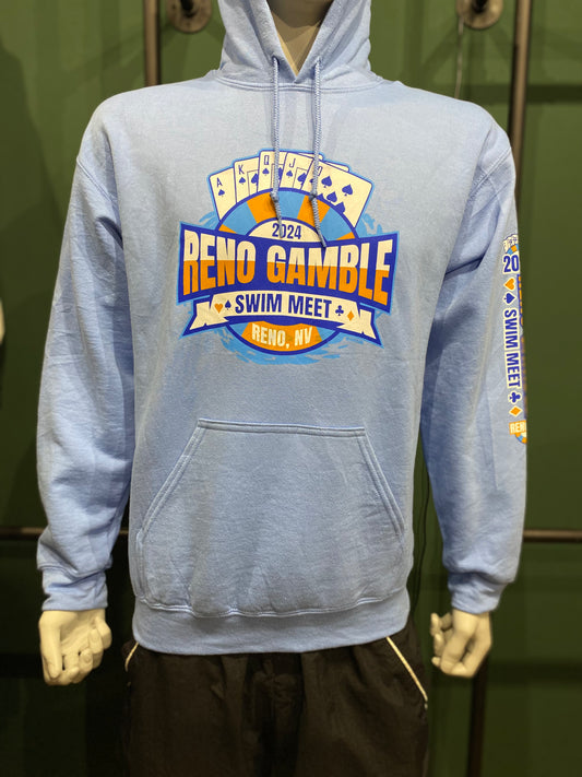 Vintage Gildan Hoodie M Hellblau