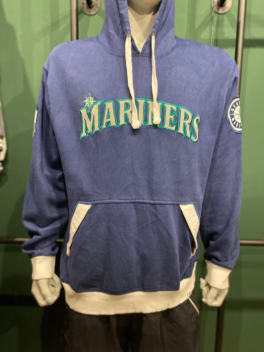 Vintage Majestic Hoodie L Blau
