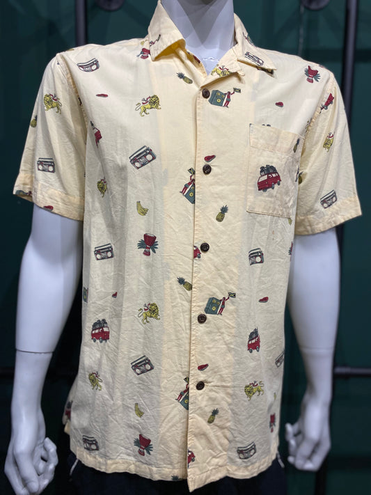 Vintage Hurley Hemd S Gelb