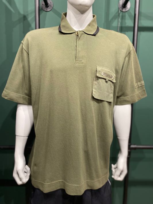 Vintage Henry I. Siegel Polohemd L Olivegrün