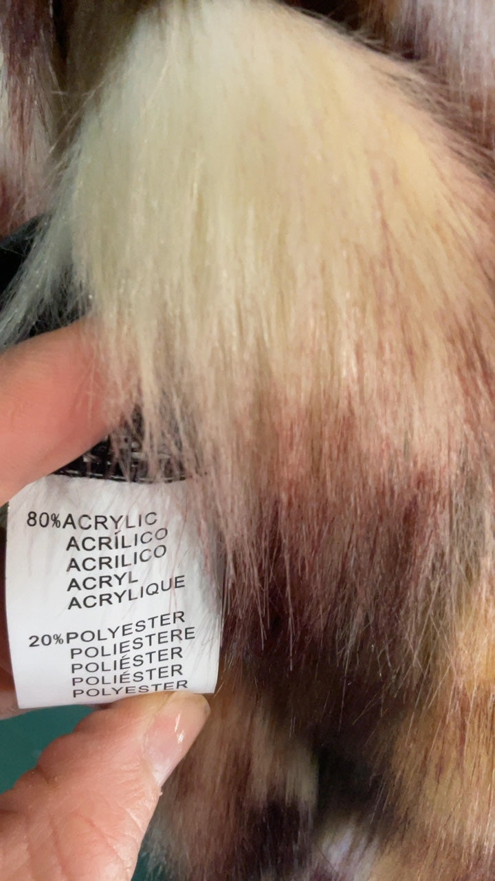 Bunte Faux Fur Weste, Y2K Style, Aprés Ski approved 