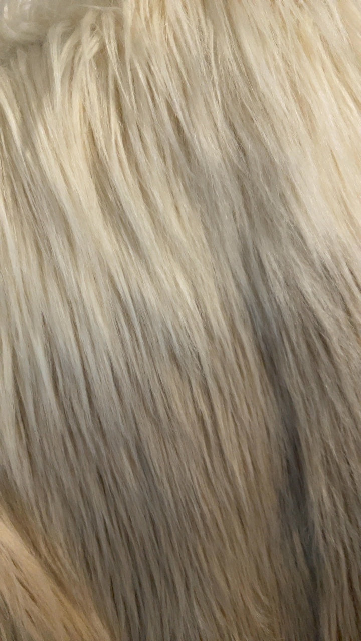 Creamy Fake Fur Weste, Y2K, Snow Glam, Aprés Ski