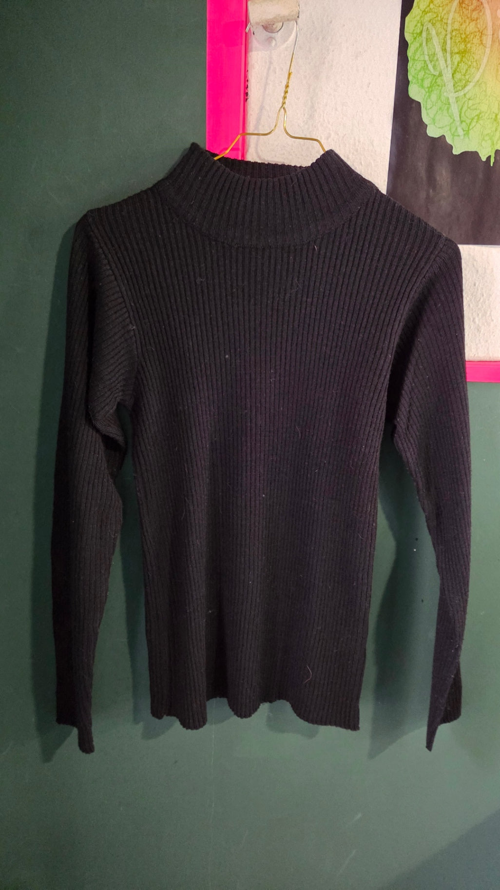 emomite classic Pullover S Schwarz Y2K