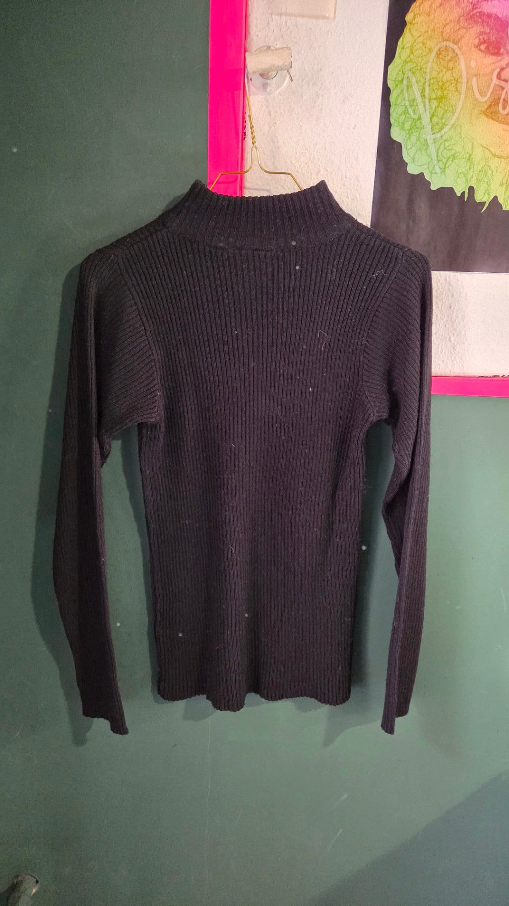 emomite classic Pullover S Schwarz Y2K