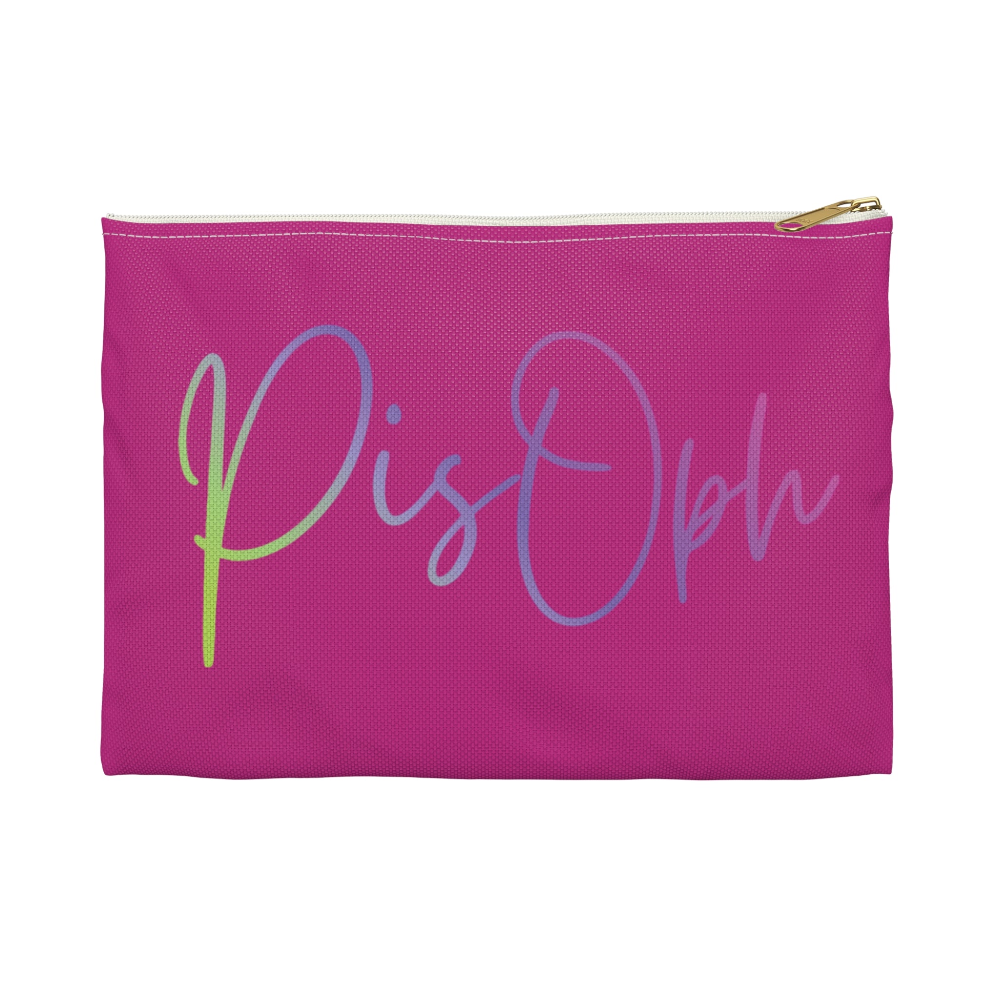 Rainbow Afro Woman Accessory Pouch — 'PisOph' Cosmetic & Makeup Bag