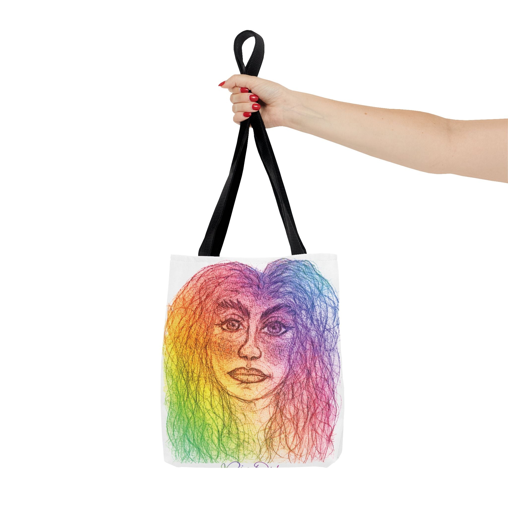 PisOph Tote Bag - handgezeichnete Kunst auf Stoff